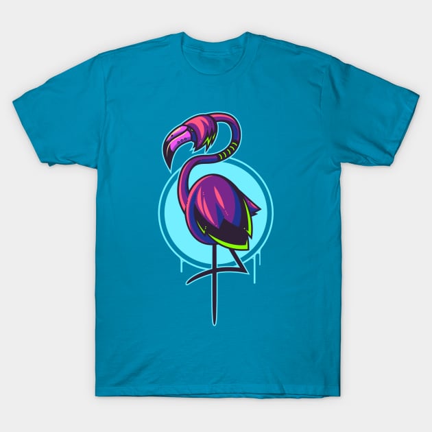 Emo Flamingo T-Shirt by ArtisticDyslexia